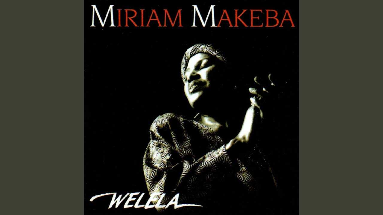 Album cover of Miriam Makeba, “A Luta Continua". She is claping her hands, with her eyes closed in a black and white photo.