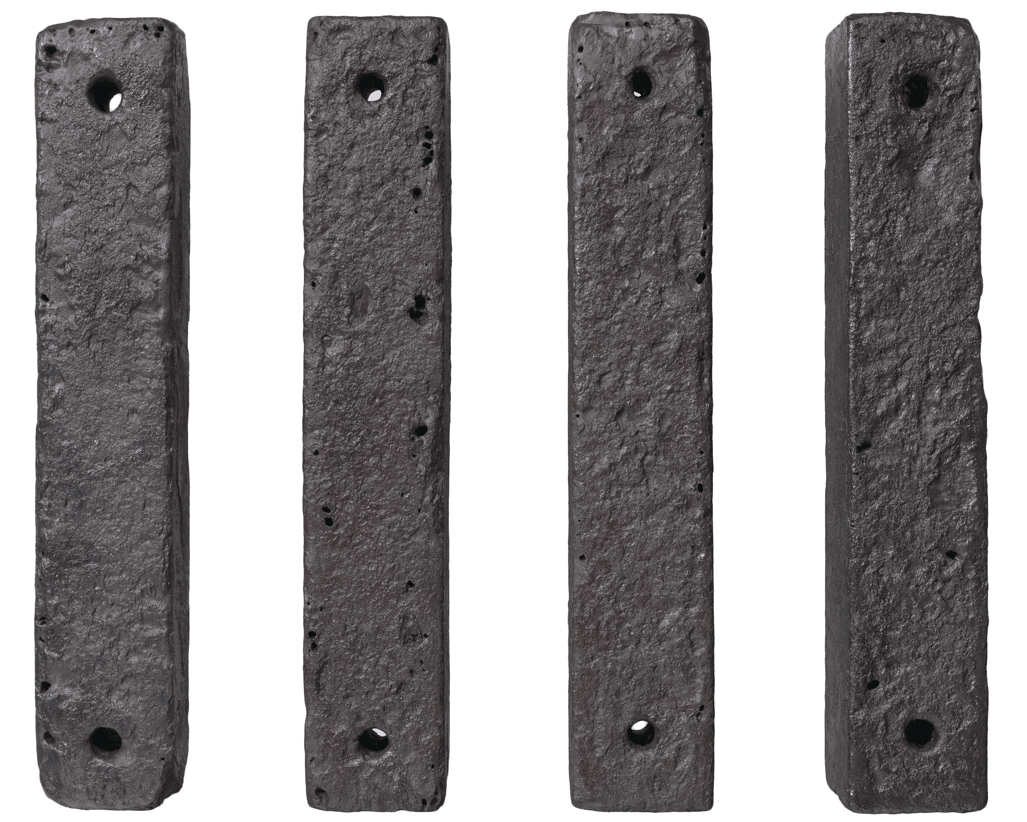 4 Ballast from the São José Paquete d'Africa. Each ballast is rectangle with a hole on each end.