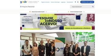 Arquivo Nacional's website