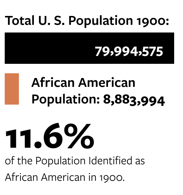 A graphic depicting the total population comparison to the African American Population.