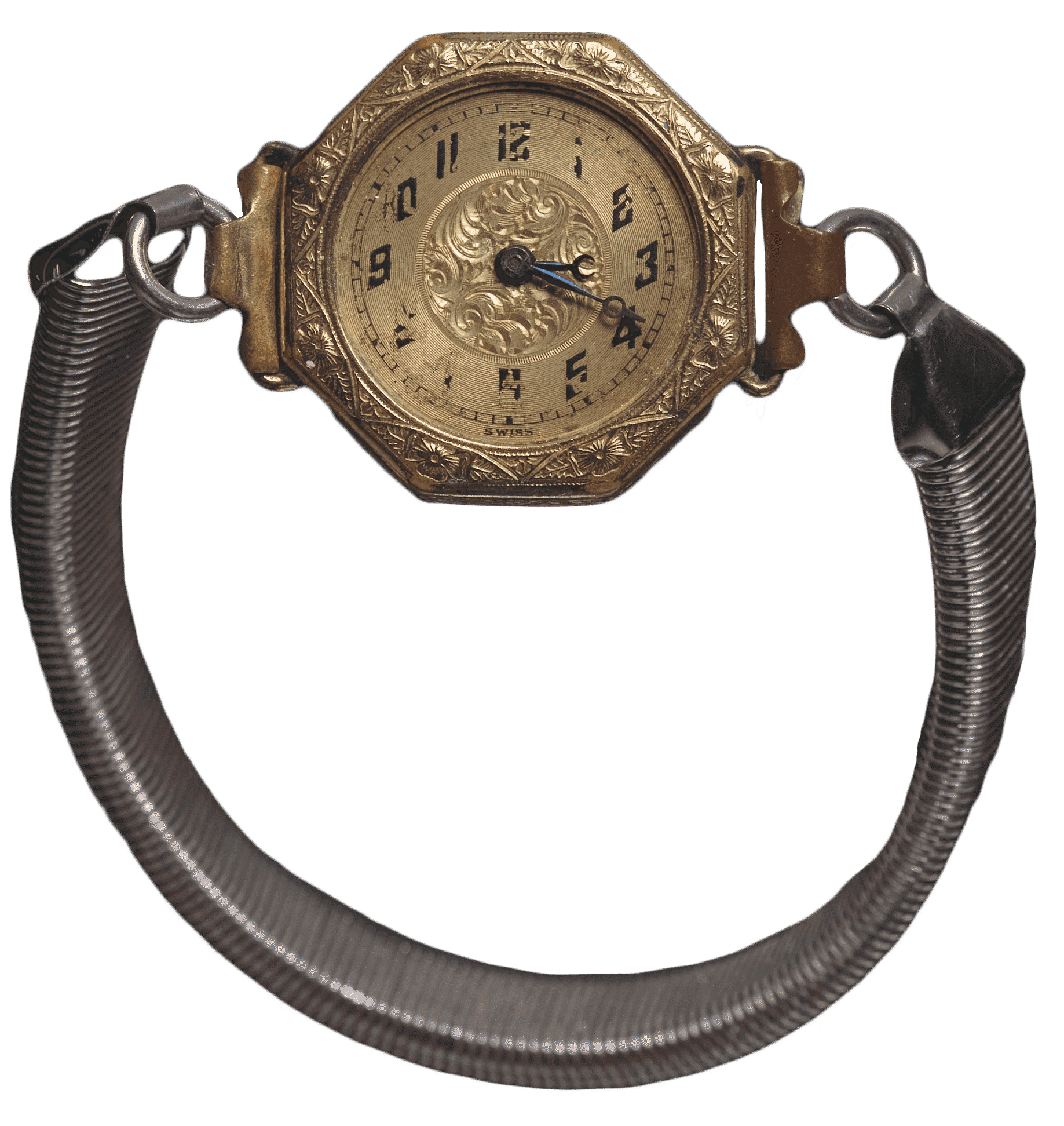 Woman’s wrist watch worn by Harriette Moore.