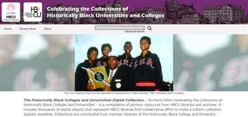 Screenshot of HBCU Digital Collection page.