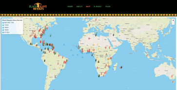 Black Slave Revolts Map