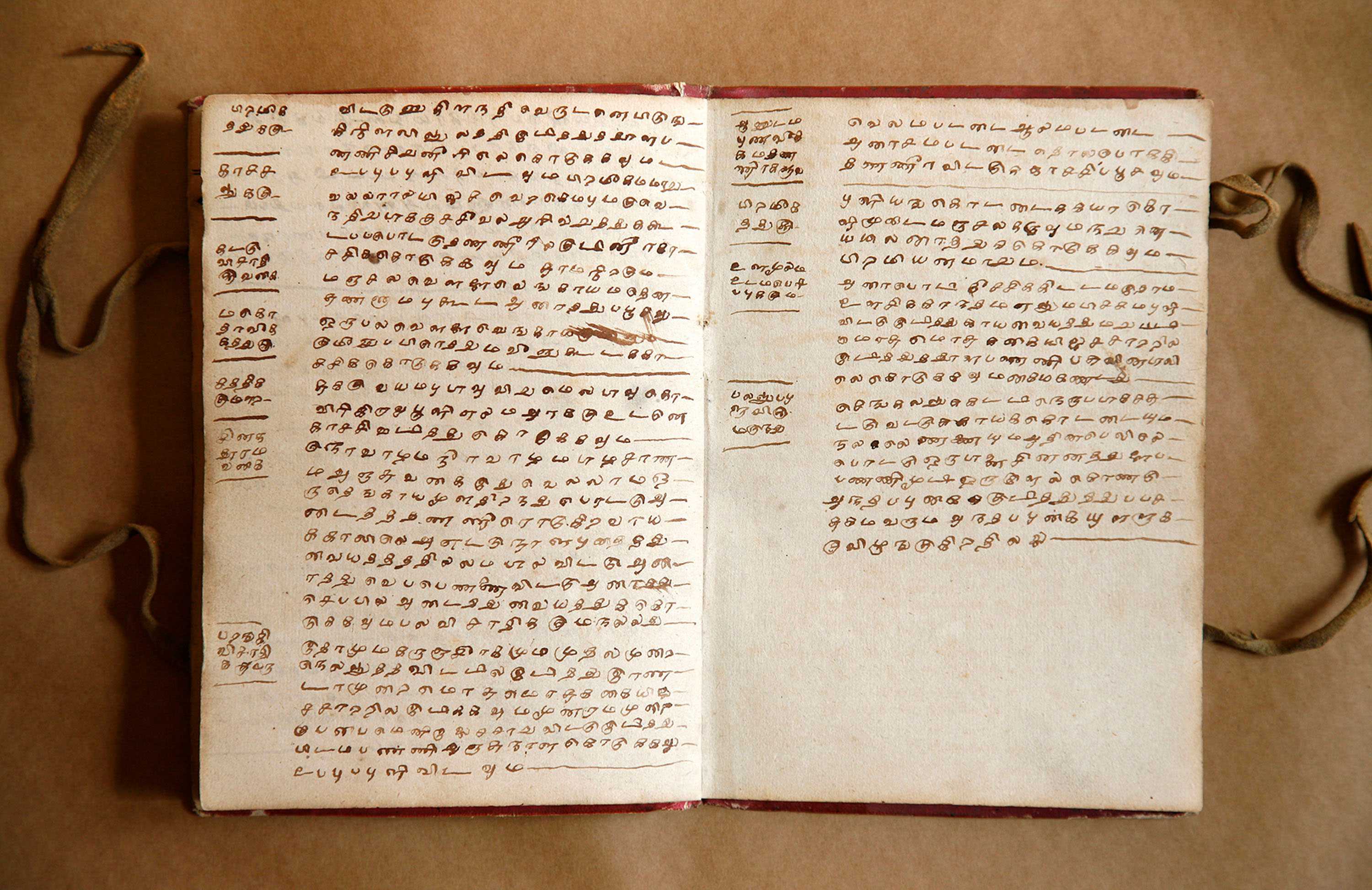 A page spread of Jan Smiesing's journal. Each page has a small column of writing next to a larger column.