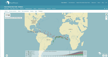 A map of Slave Voyages